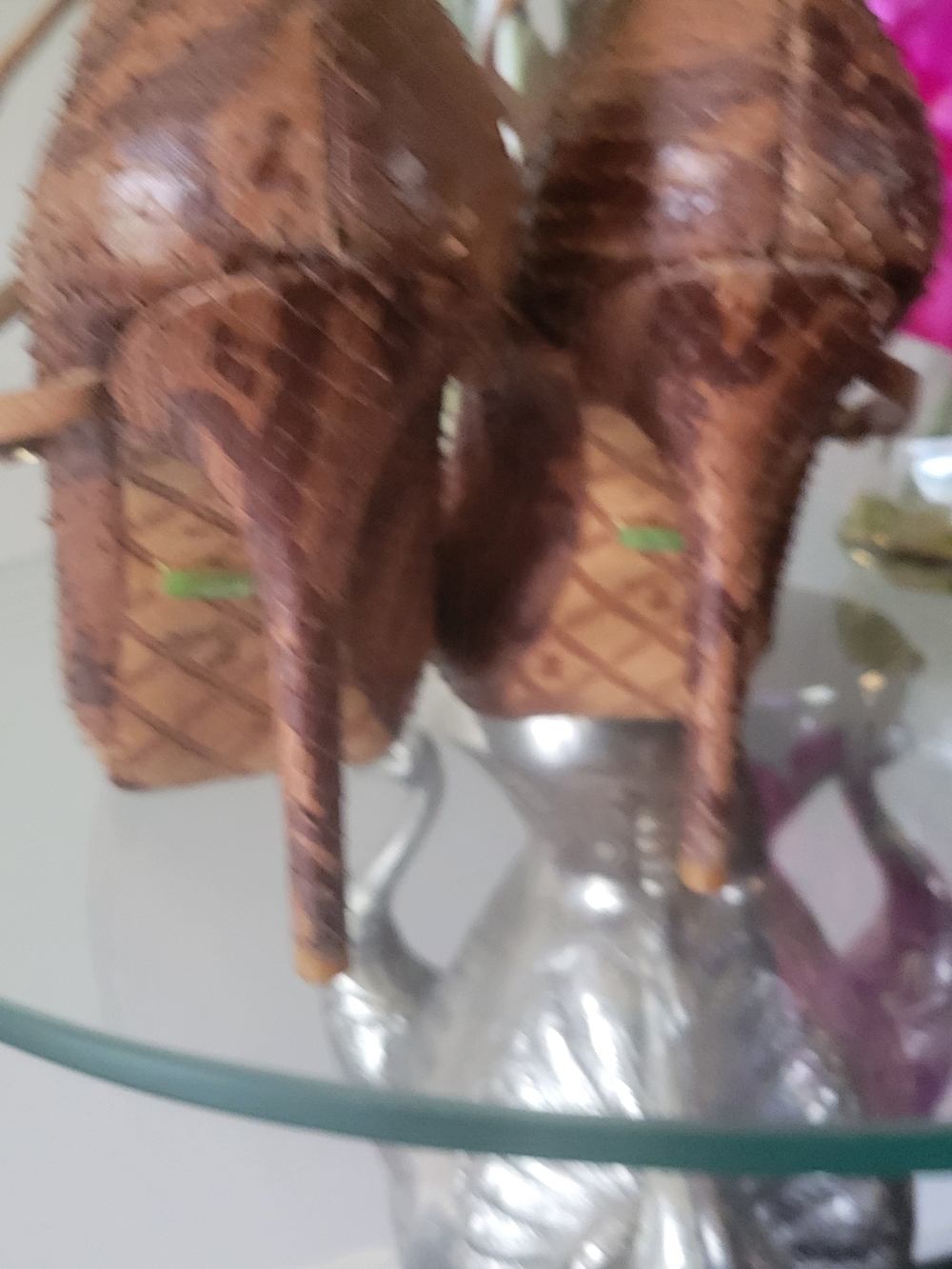 Brown Women's High Heel Sandals